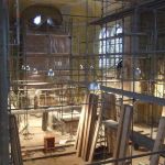 Mitten in den Anstricharbeiten - Sanierung Liebfrauenkirche