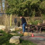 Aufräumaktion auf dem Spielplatz in Barlo