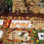 Früchteteppich in der St. Helena-Kirche