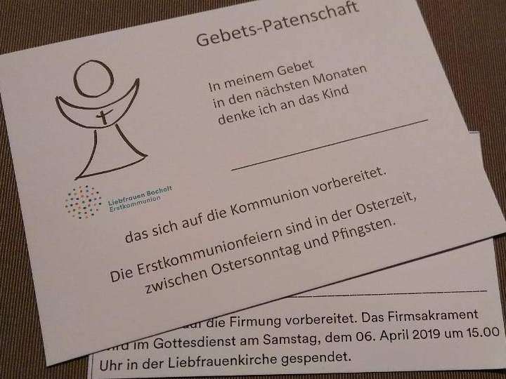 Gebetspatenschaft für unsere Kommunionkinder und Firmanden