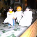 Osterkrippe mit Playmobilfiguren