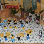 Osterkrippe mit Playmobilfiguren