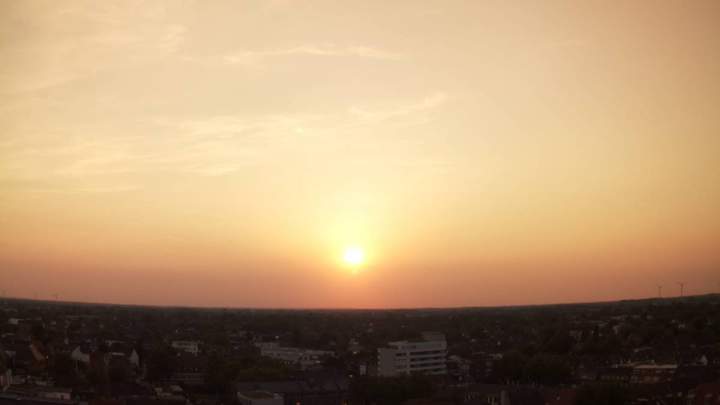Goldener Sonnenuntergang - Blick über Bocholt