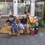 Wir besuchen die Dinosaurier in der Bocholter Innenstadt