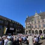 Gemeinsame Fronleichnamsfeier auf dem Marktplatz