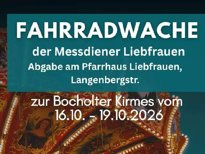 Messdiener Liebfrauen bieten Fahrradwache zur Bocholter Kirmes an