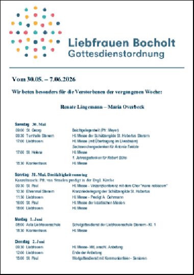 Gottesdienstordnung Nr. 24 - Jahr 2026
