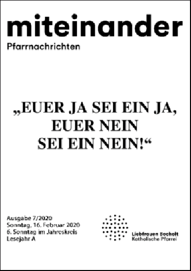 Pfarrnachrichten miteinander Nr. 7 - Jahr 2020