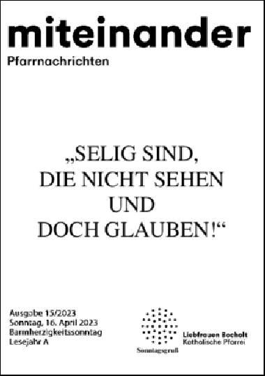 Pfarrnachrichten miteinander