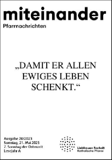 Pfarrnachrichten miteinander