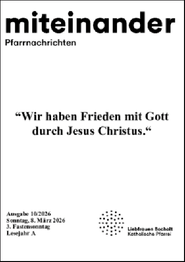Aktuelle Pfarrnachrichten miteinander vom 06.03.26