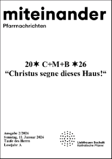 Aktuelle Pfarrnachrichten miteinander vom 09.01.26