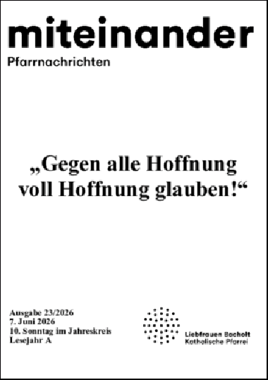 Aktuelle Pfarrnachrichten miteinander vom 05.06.26