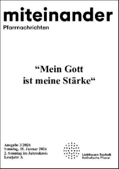 Aktuelle Pfarrnachrichten miteinander vom 16.01.26