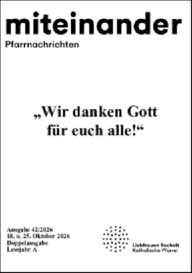 Aktuelle Pfarrnachrichten miteinander vom 16.10.26