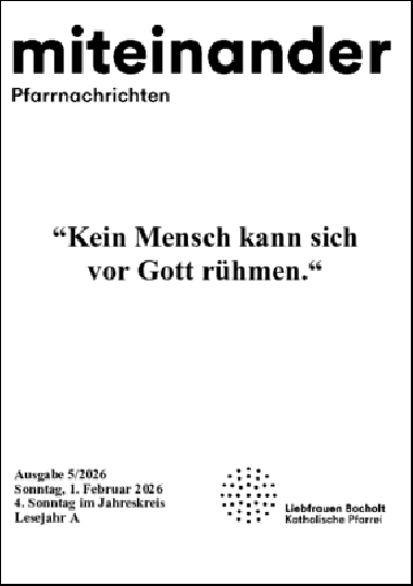 Aktuelle Pfarrnachrichten miteinander vom 30.01.26