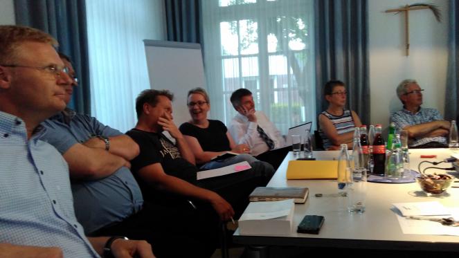 Der Öffentlichkeitsausschuss Liebfrauen Bocholt (einige fehlen) mit Kollektivdrei
