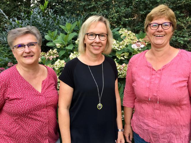 Team Pfarrbüro Liebfrauen: Lena Döing, Büroleitung Helga Giesing, Monika Weigel